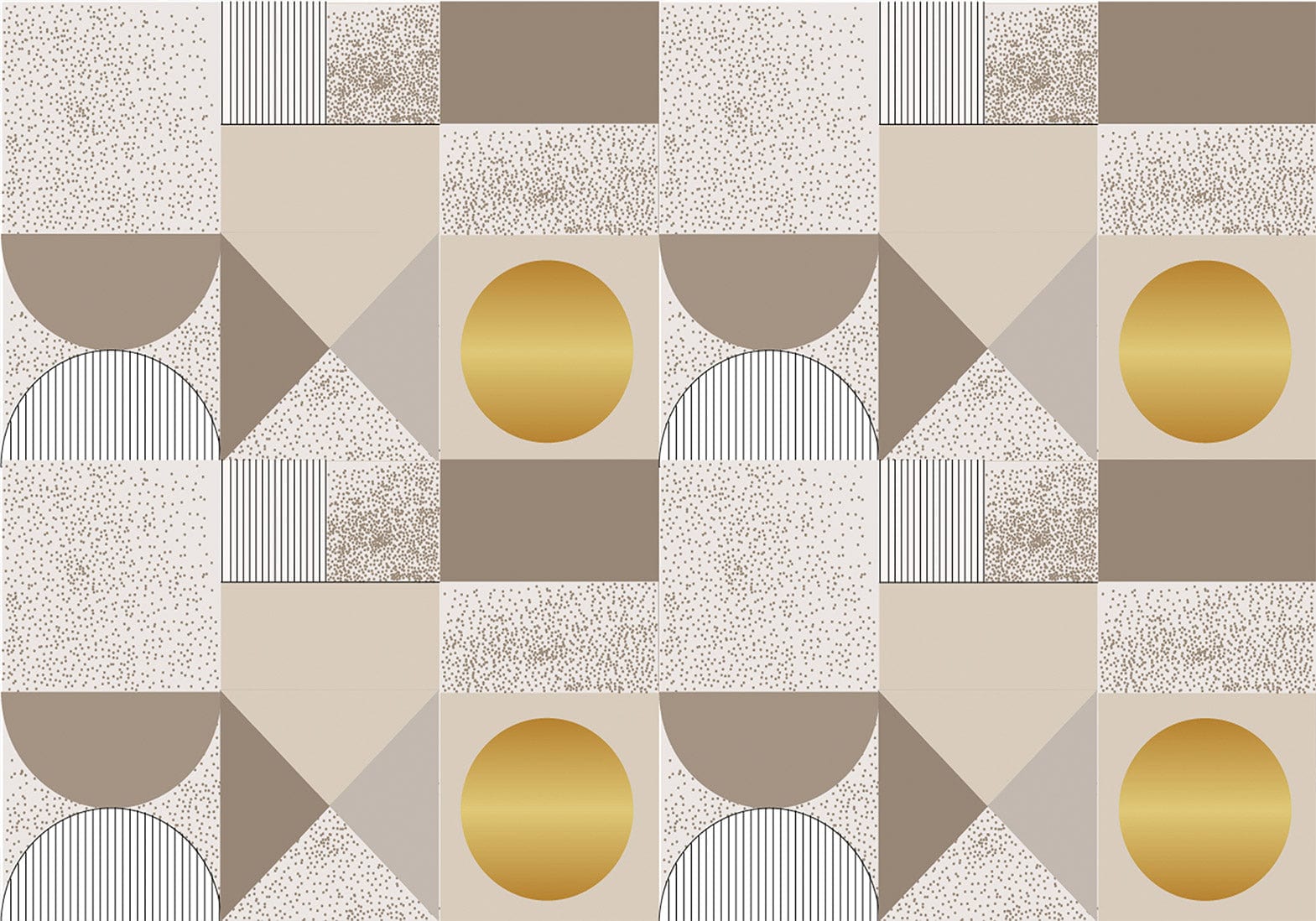 Fototapetes ar abstrakta rakstu - Bēšs un zelts ģeometrisks raksts Tapetenshop.lv