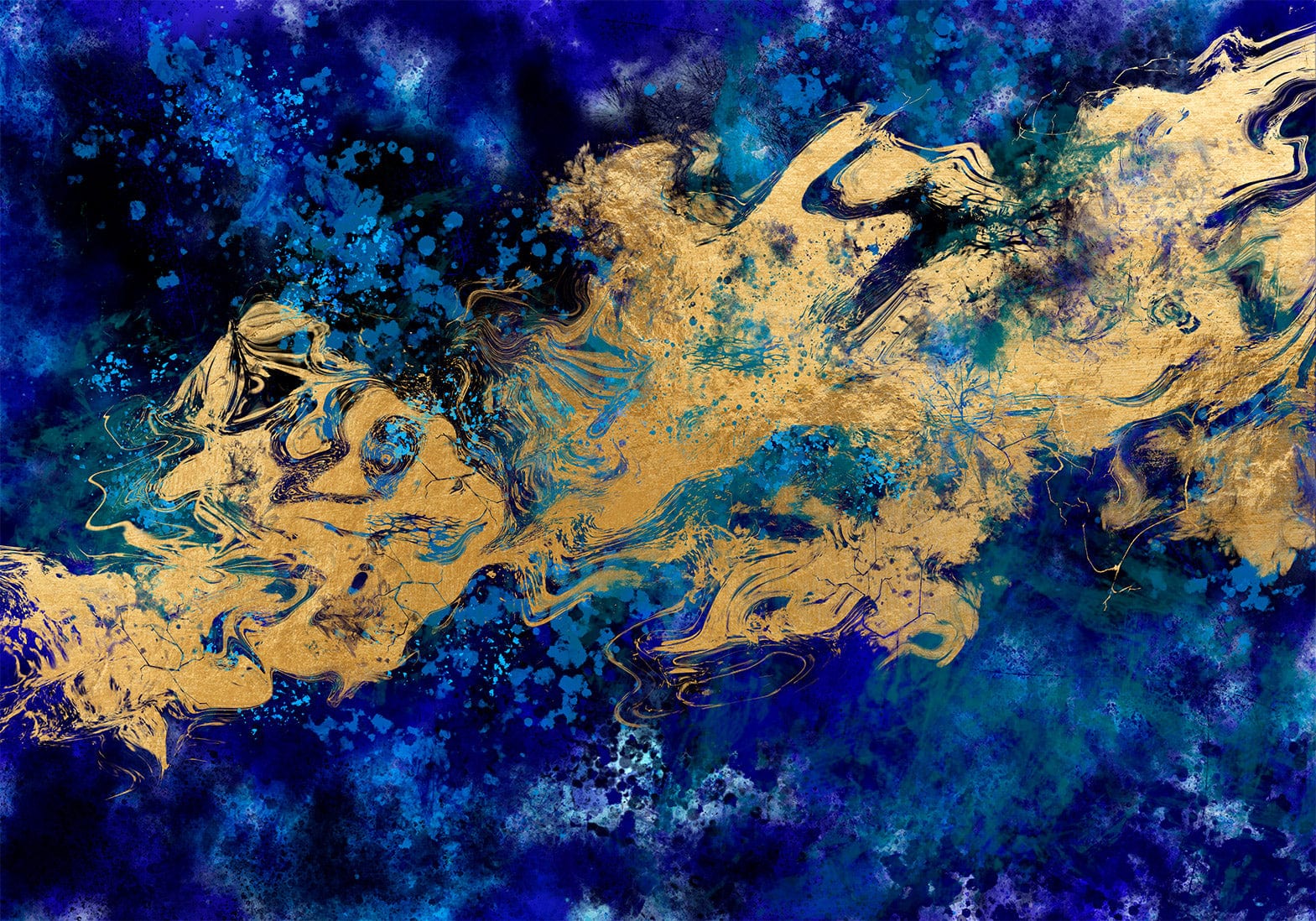 Fototapetes ar abstrakta rakstu - Brīnišķīgs zils Tapetenshop.lv