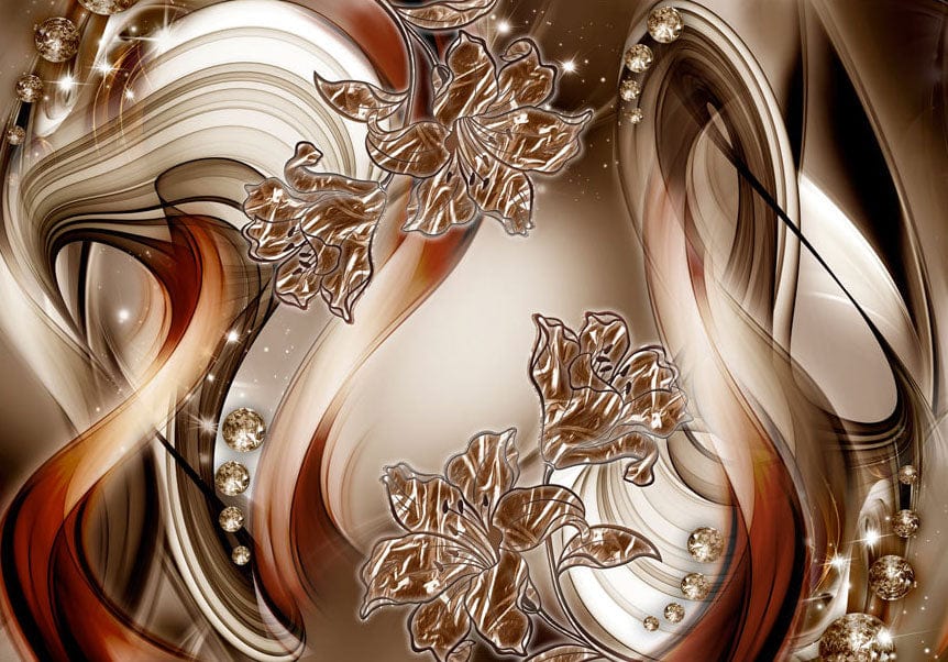 Fototapetes ar abstrakta rakstu - Brūna simfonija Tapetenshop.lv