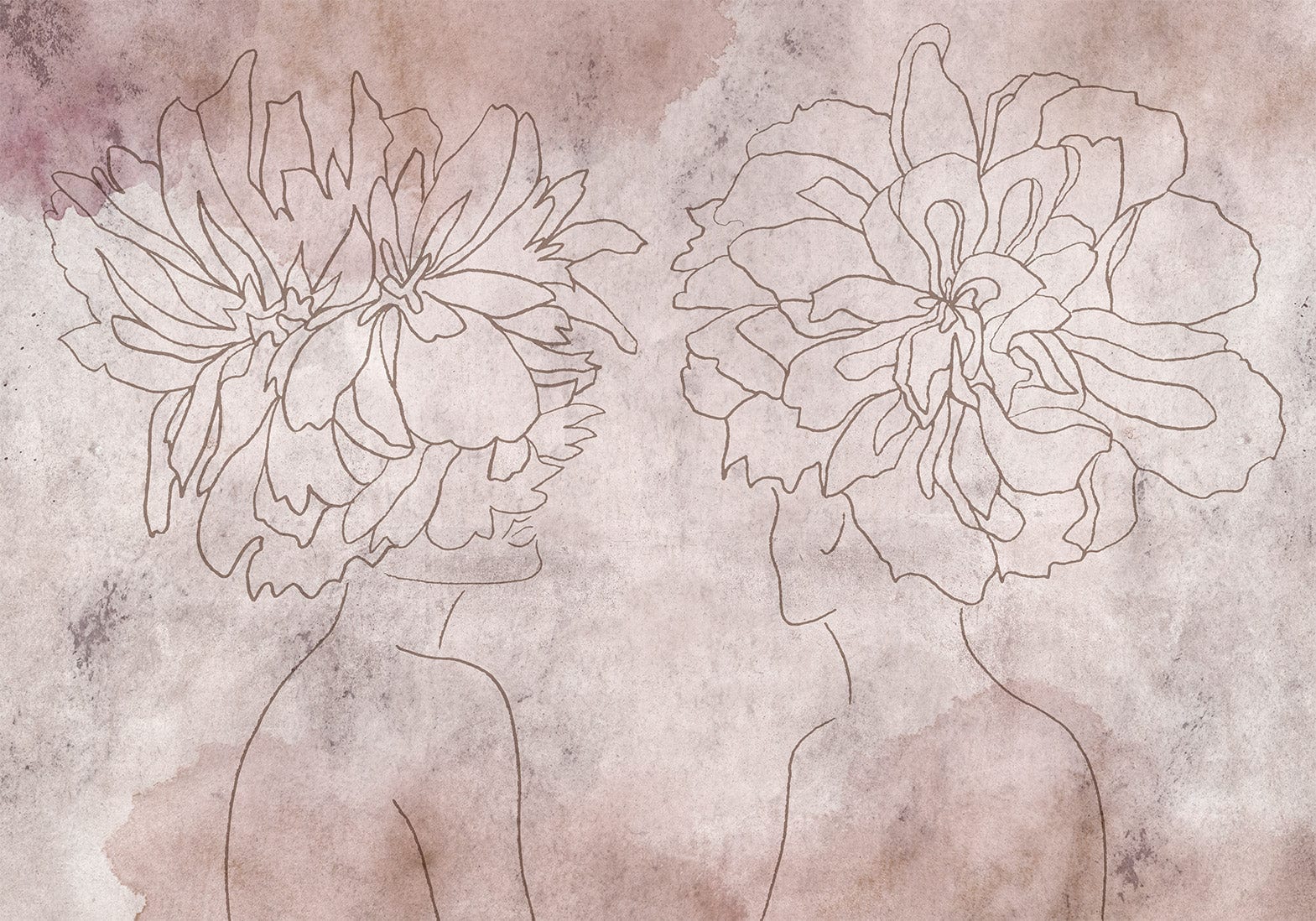 Fototapetes ar abstrakta rakstu - Floristiska freska Tapetenshop.lv