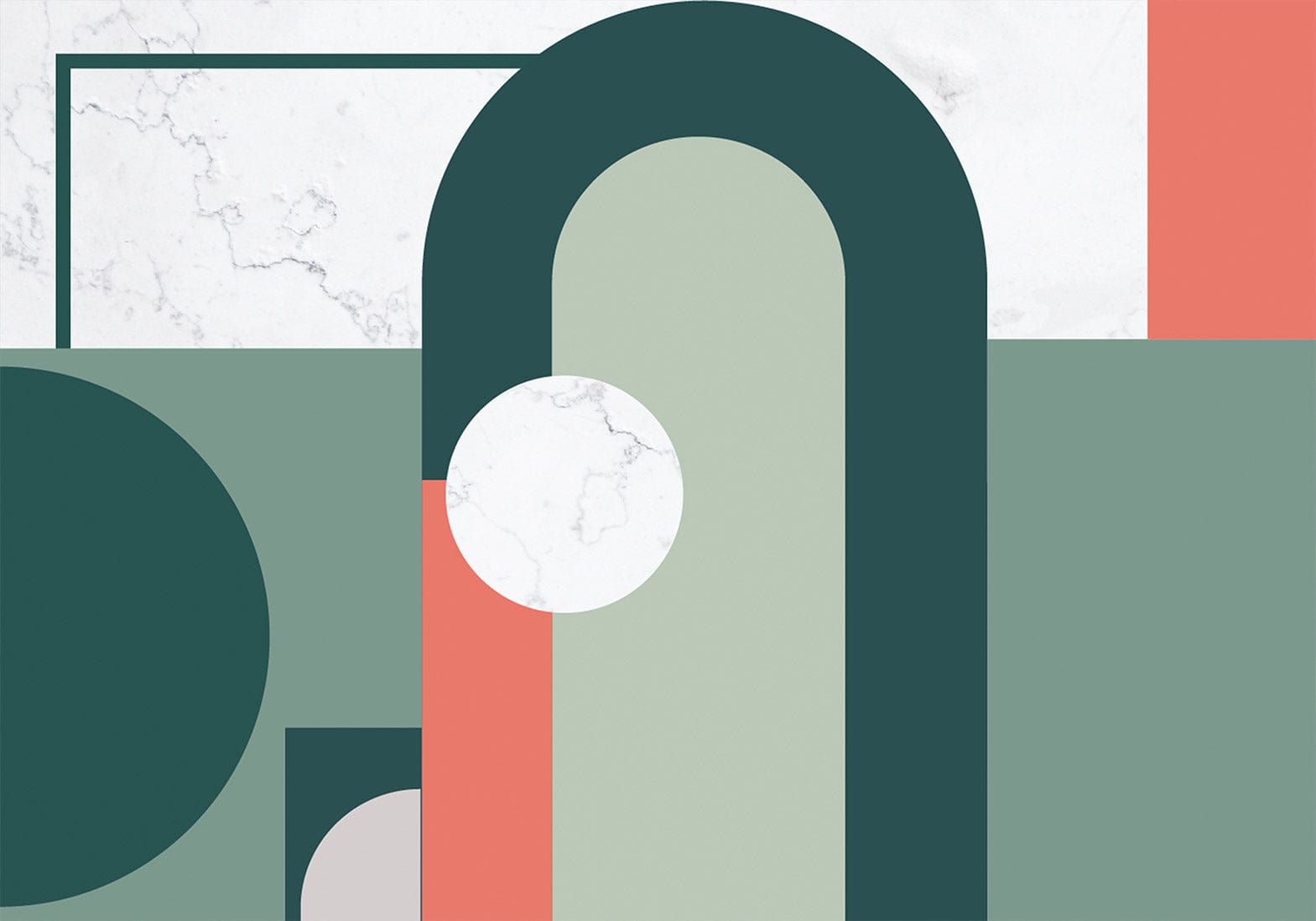 Fototapetes ar abstrakta rakstu - Ģeometrisks raksts ar marmora motīvu Tapetenshop.lv