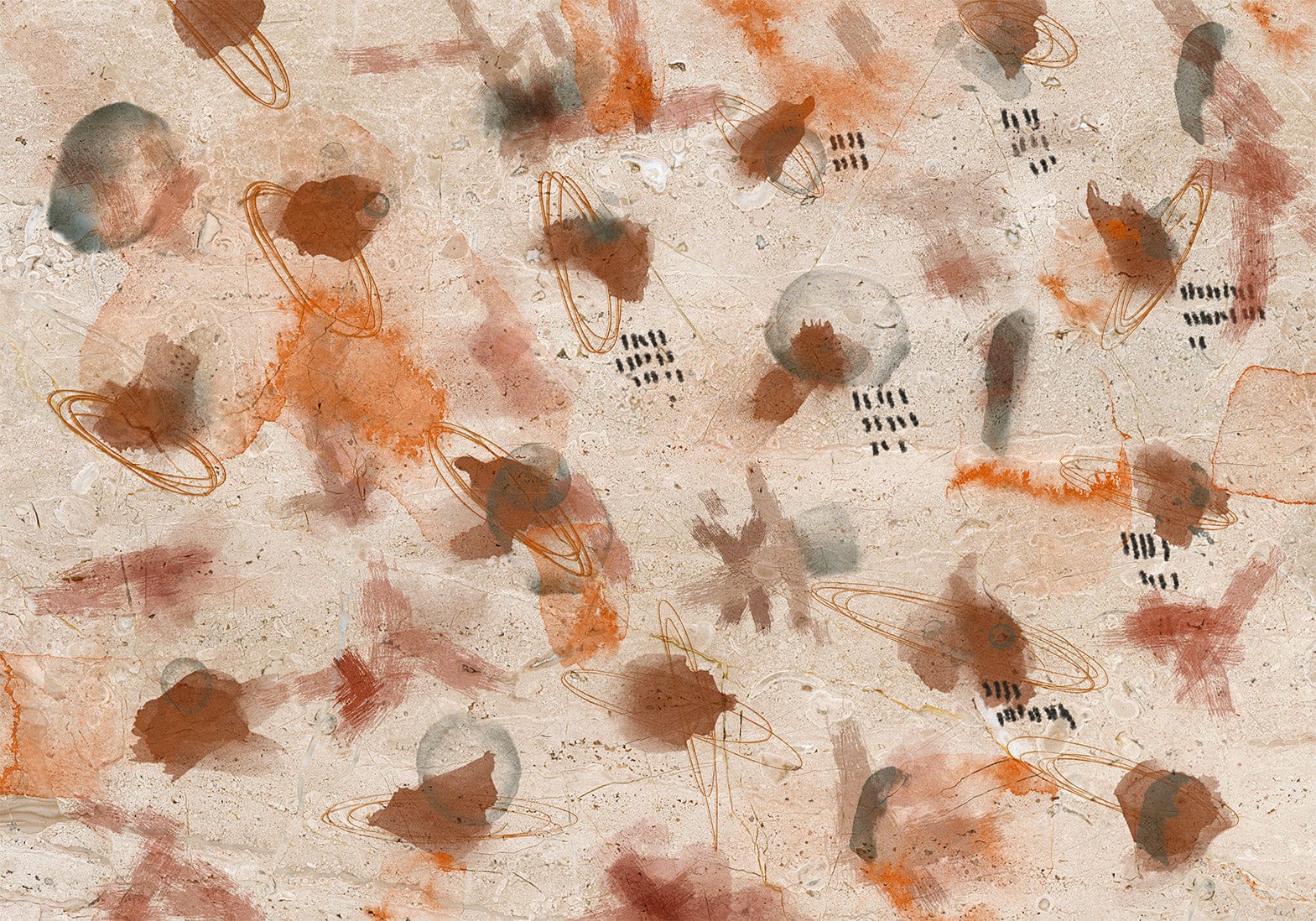 Fototapetes ar abstrakta rakstu - Gleznojums uz akmens Tapetenshop.lv