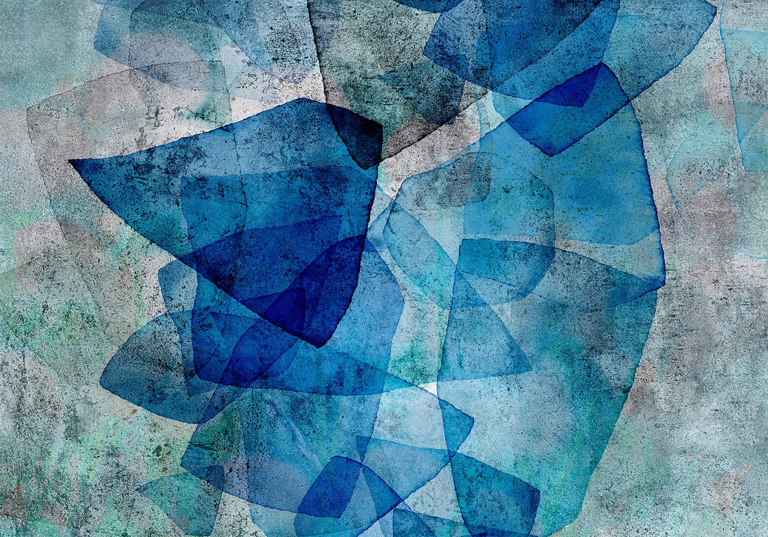 Fototapetes ar abstrakta rakstu - Safīra mozaīka Tapetenshop.lv