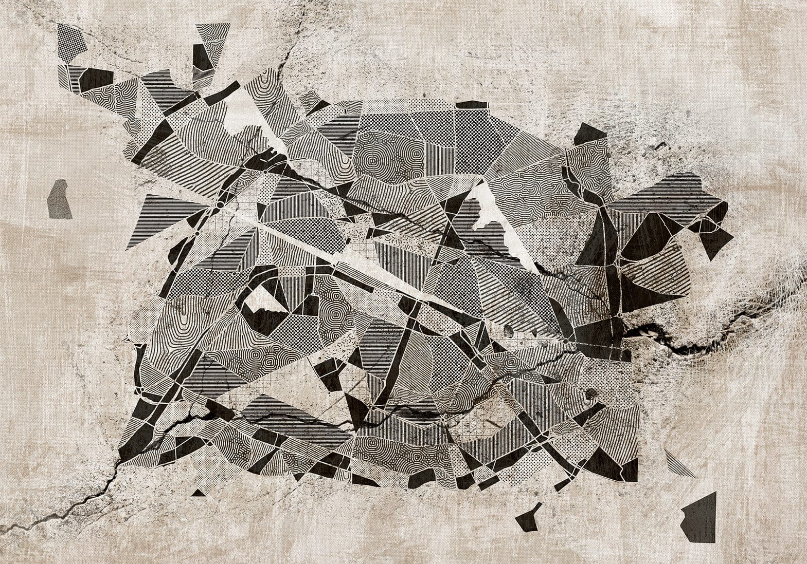 Fototapetes ar abstrakta rakstu - Sapņu pilsēta Tapetenshop.lv