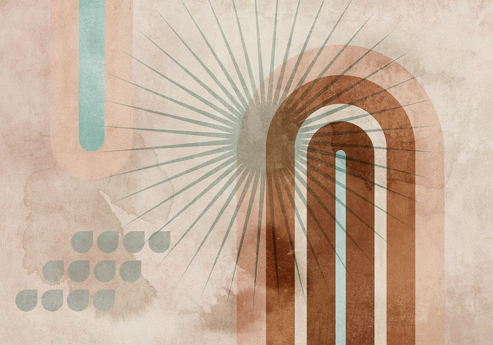 Fototapetes ar abstrakta rakstu - Saules loki Tapetenshop.lv