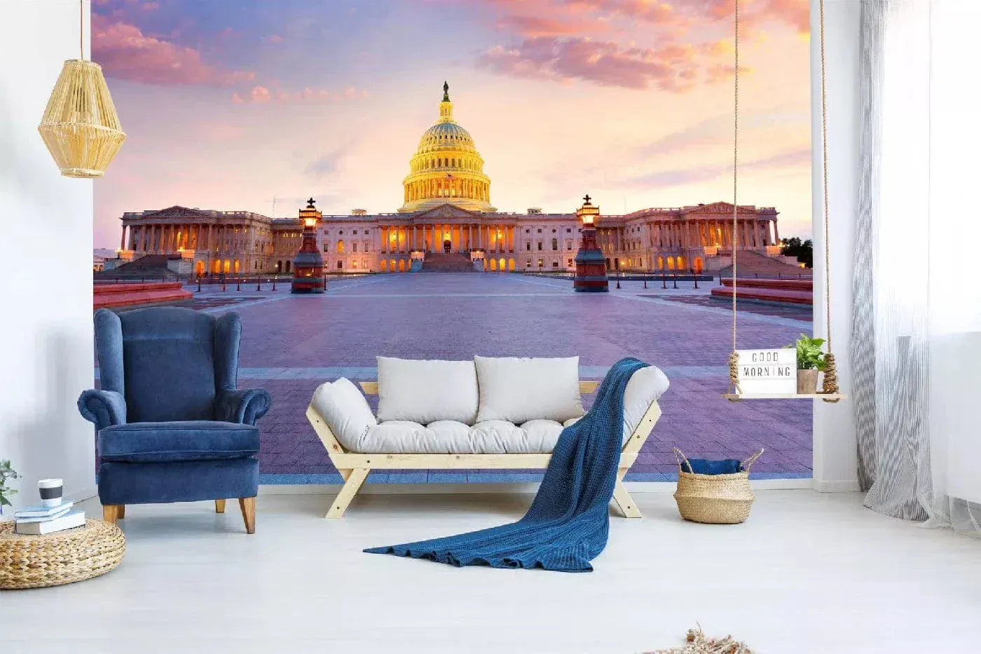 Fototapetes ar ASV tematiku - ASV Kapitolija ēka, 375x250 cm D-ART