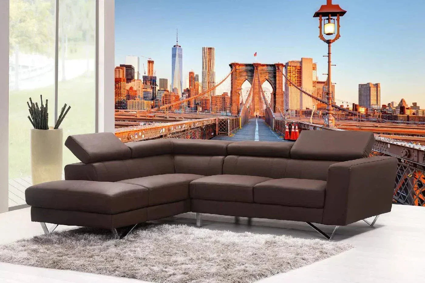 Fototapetes ar ASV tematiku - Bruklinas tilts ar Manhatanu, 375x250 cm D-ART