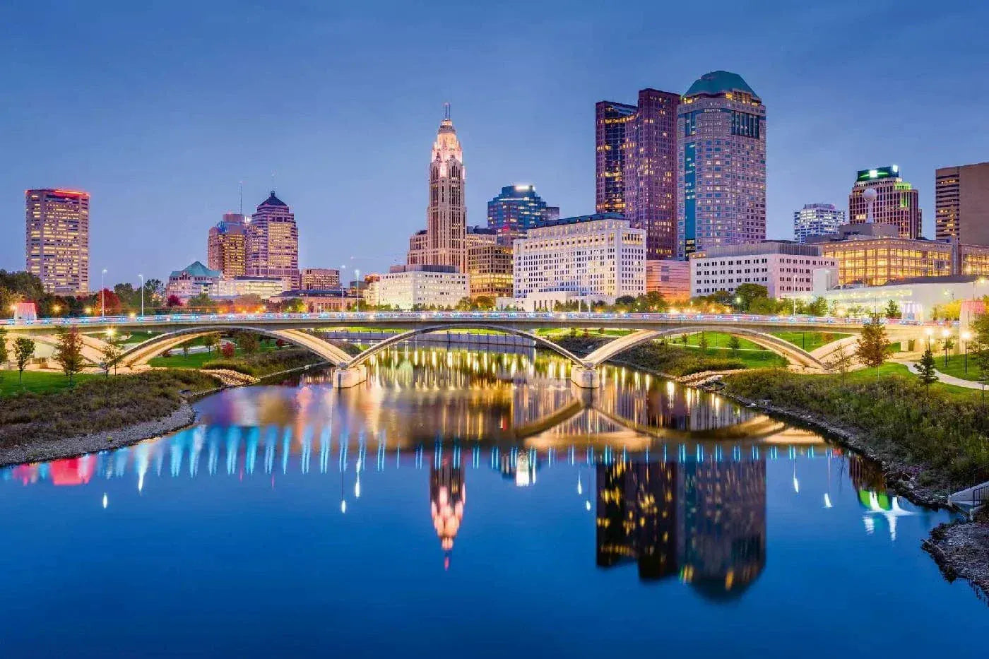 Fototapetes ar ASV tematiku - Kolumbusas pilsētas panorāma, 375x250 cm D-ART