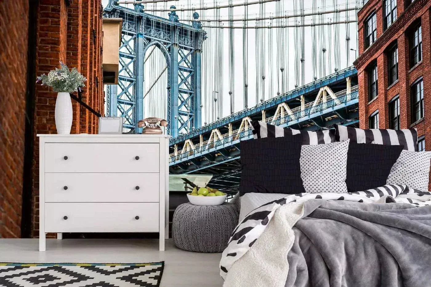 Fototapetes ar ASV tematiku - Manhattanas tilts, 375x250 cm D-ART