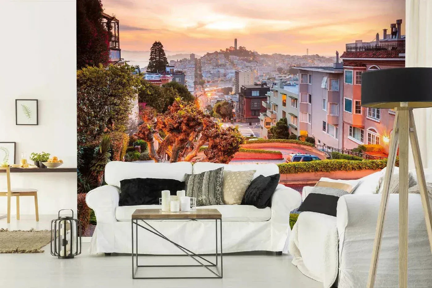 Fototapetes ar ASV tematiku - Sanfrancisko saullēkts, 375x250 cm D-ART