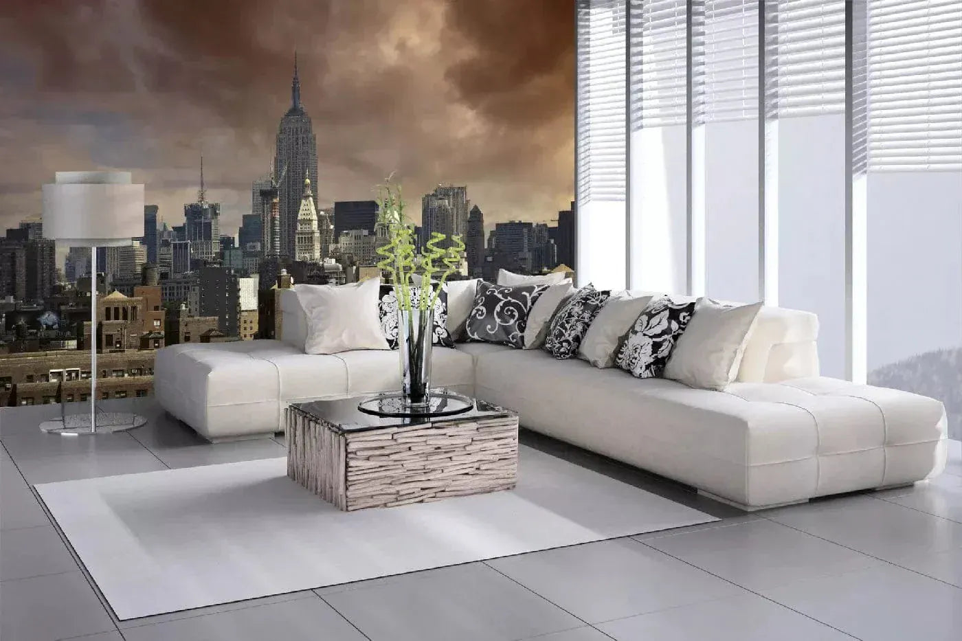 Fototapetes ar ASV tematiku - Skats uz Ņujorkas debesskrāpjiem, 375x250 cm D-ART