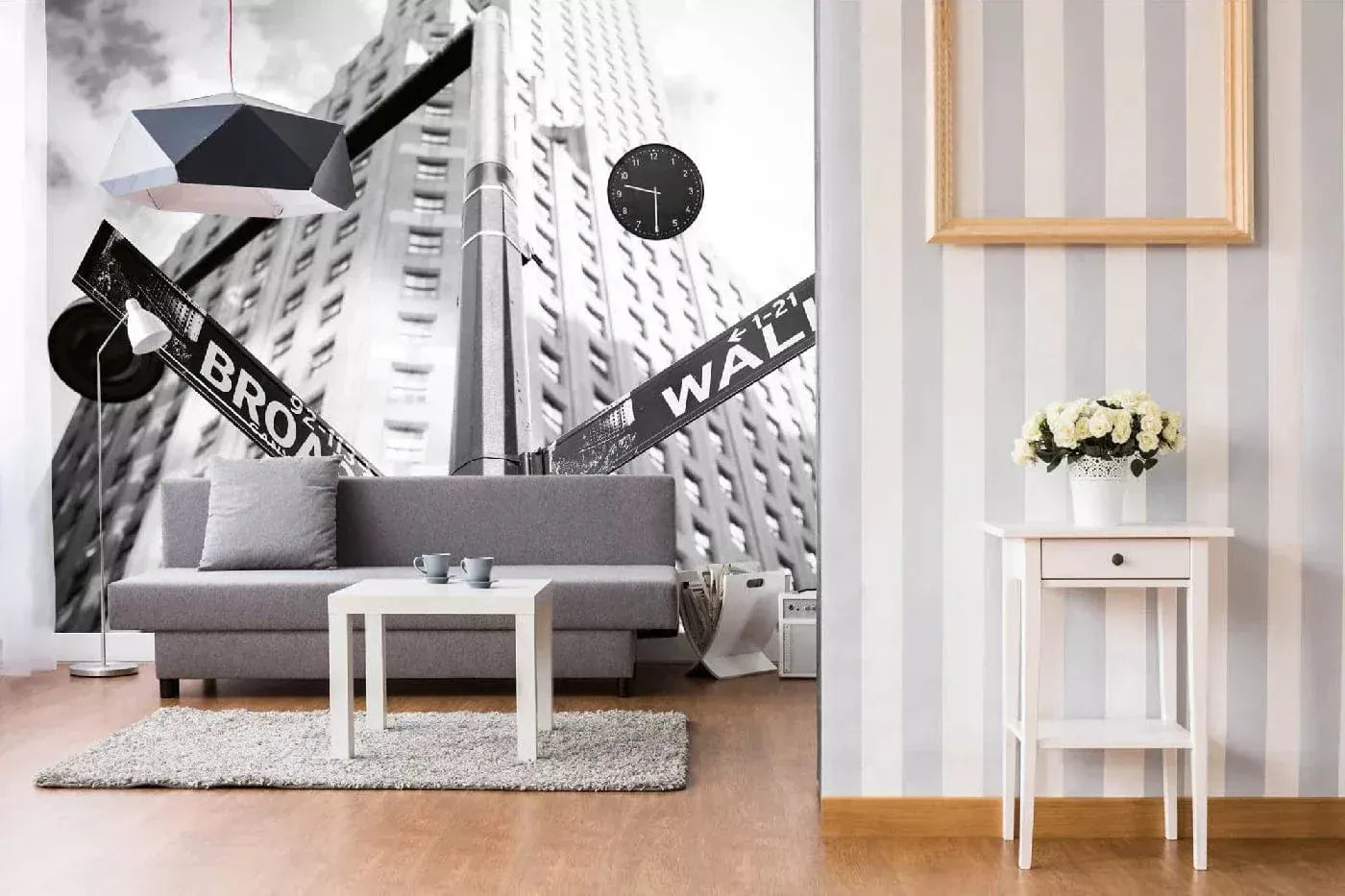 Fototapetes ar ASV tematiku - Volstrīta un Brodvejas zīme, 375x250 cm D-ART