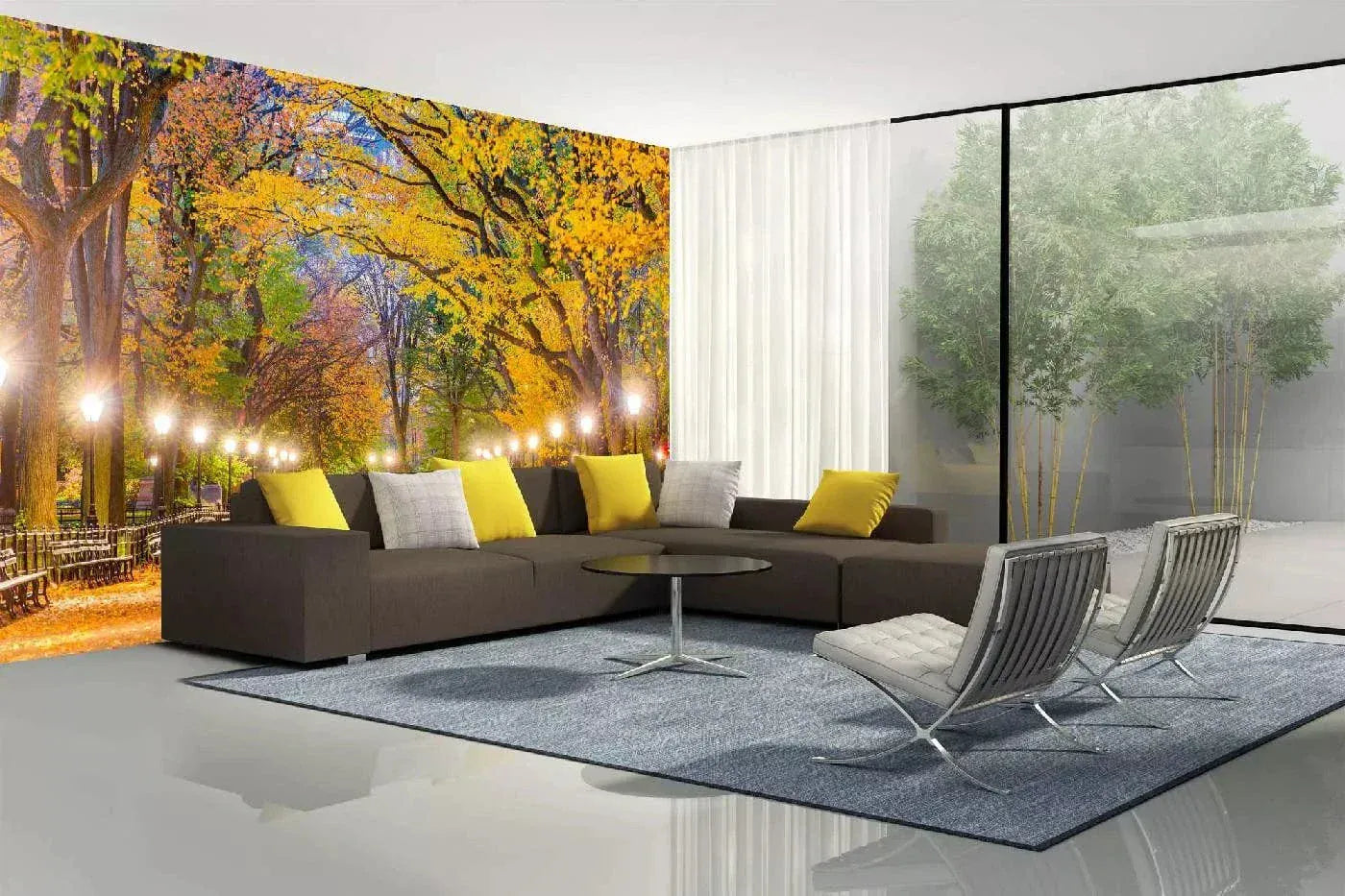 Fototapetes ar dabu - Centrālais parks rudenī, 375x250 cm D-ART