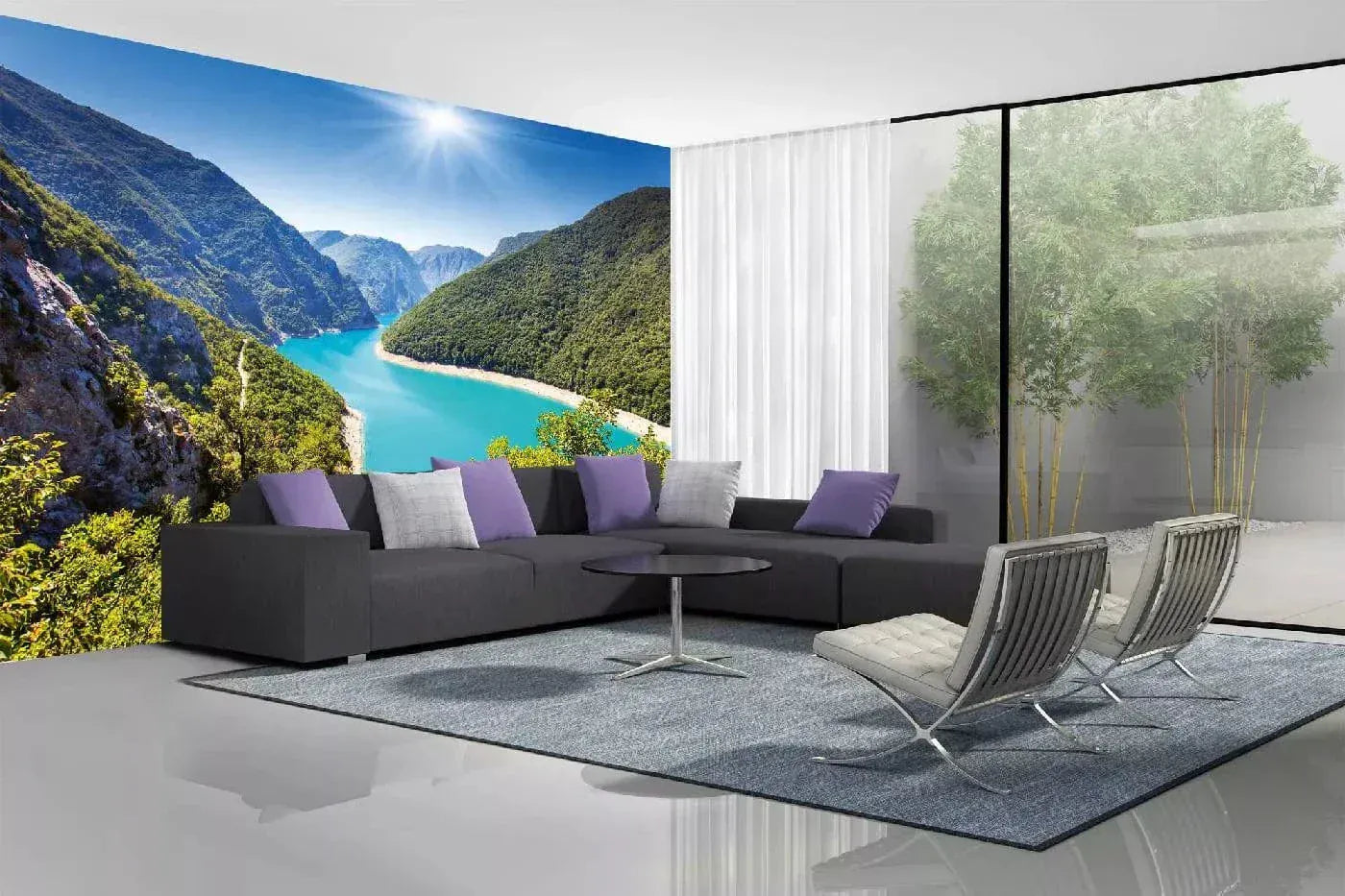 Fototapetes ar dabu - Piva kanjona ezers, 375x250 cm D-ART