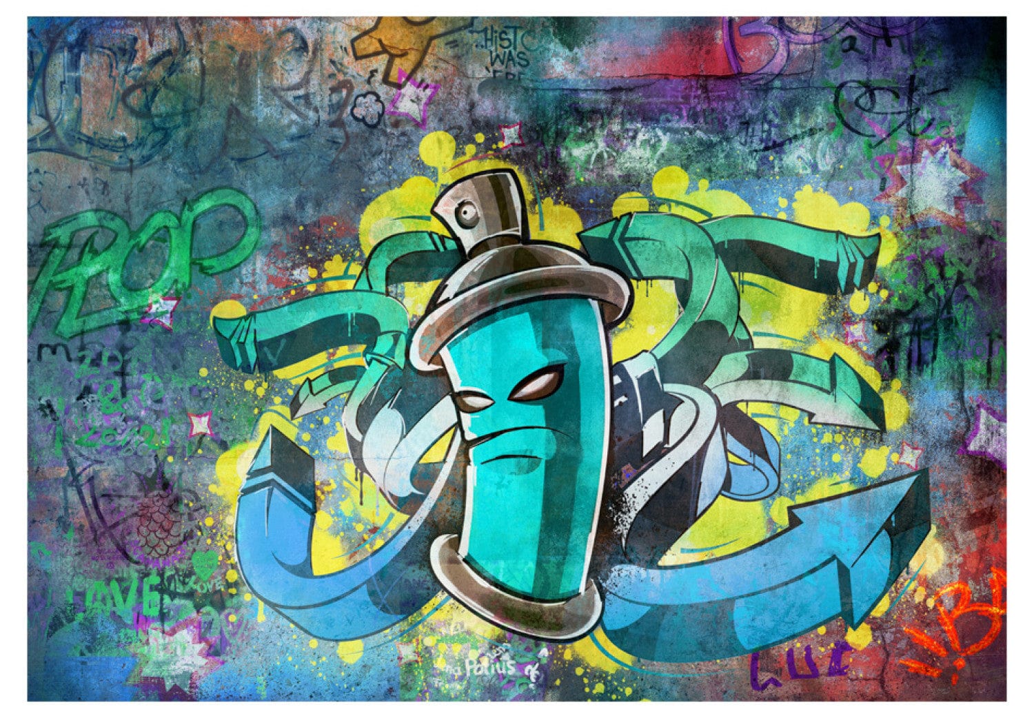 Fototapetes ar grafiti - Grafiti veidotājs, 60604 E-interjers.lv