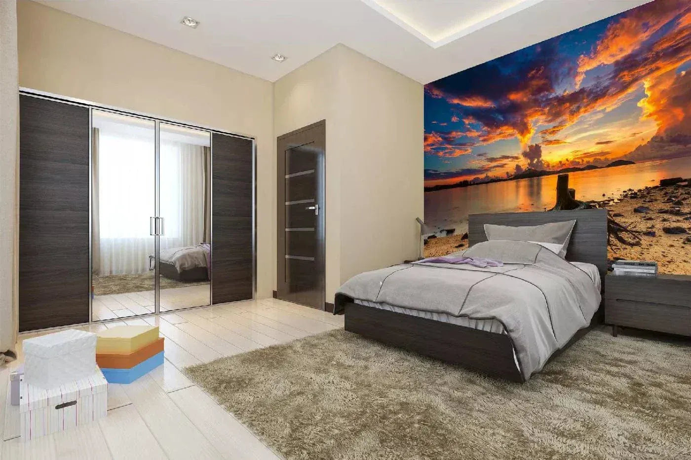 Fototapetes ar jūras ainavu - Zelta saullēkts, 375x250 cm D-ART