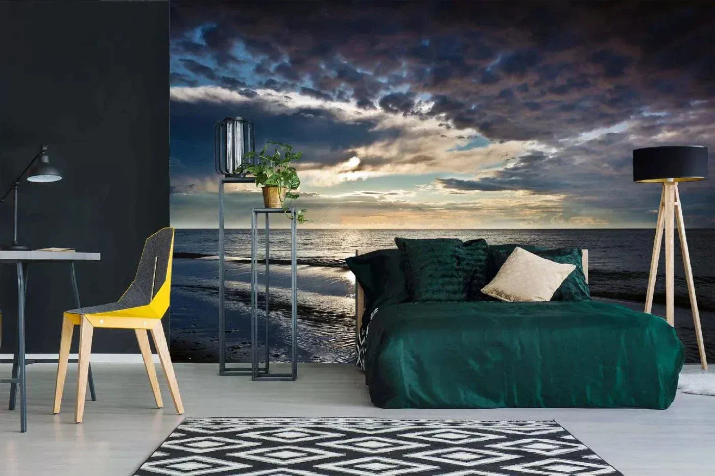 Fototapetes ar pludmali - Debesis tumši zilos toņos, N3208, 375x250 cm D-ART