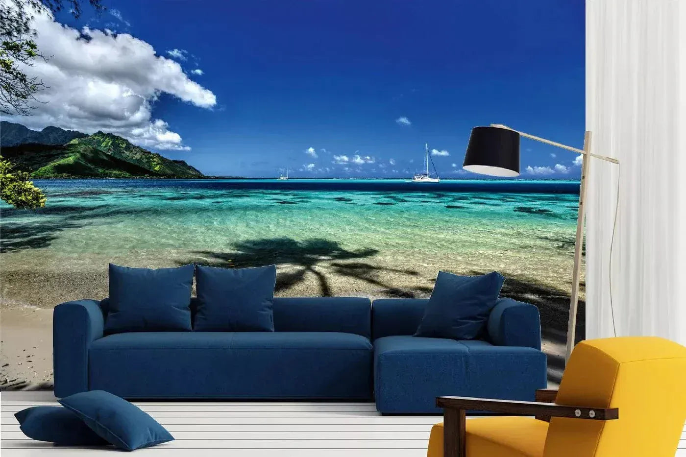 Fototapetes ar pludmali - Moorea pludmale, N3221, 375x250 cm D-ART