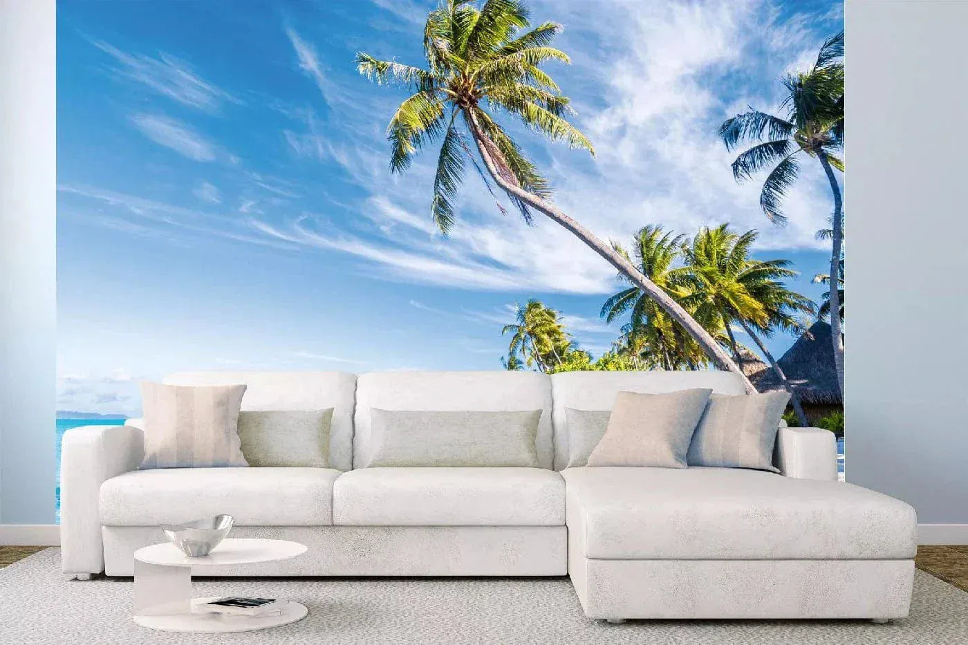 Fototapetes ar tropisko jūras skatu - Palma uz Bora Bora, N3248, 375x250 cm D-ART