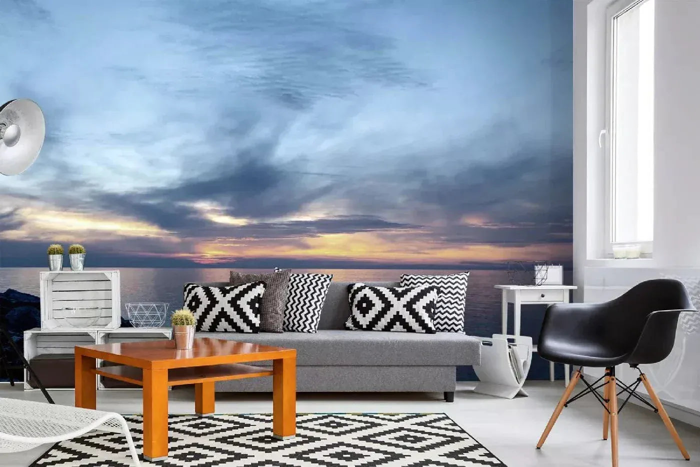 Fototapetes ar tropisko jūru- Saulriets Toskānā, 375x250 cm D-ART