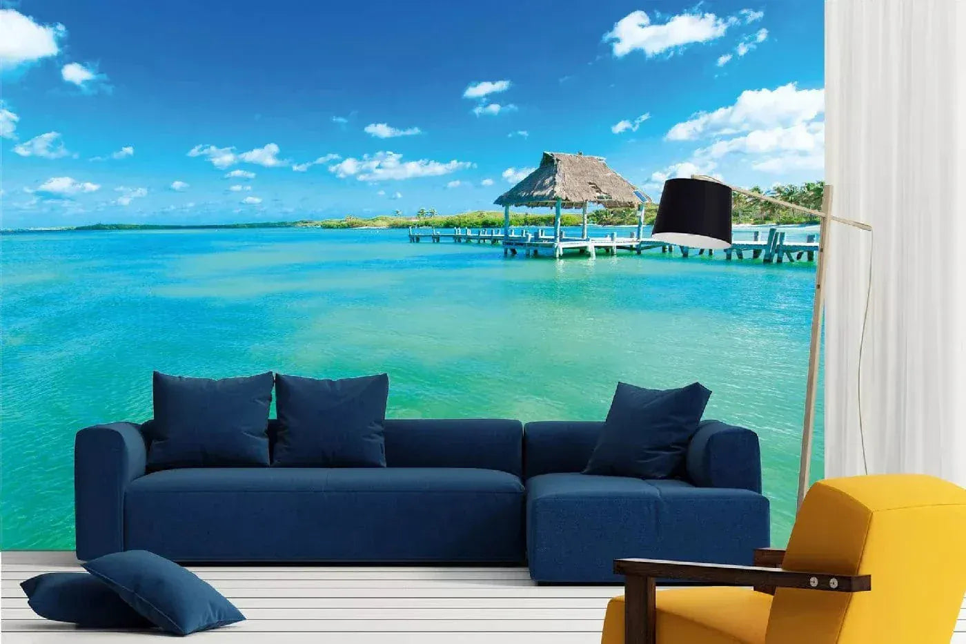 Fototapetes ar tropisko jūru - Tropu jūra, (375x250 cm) D-ART