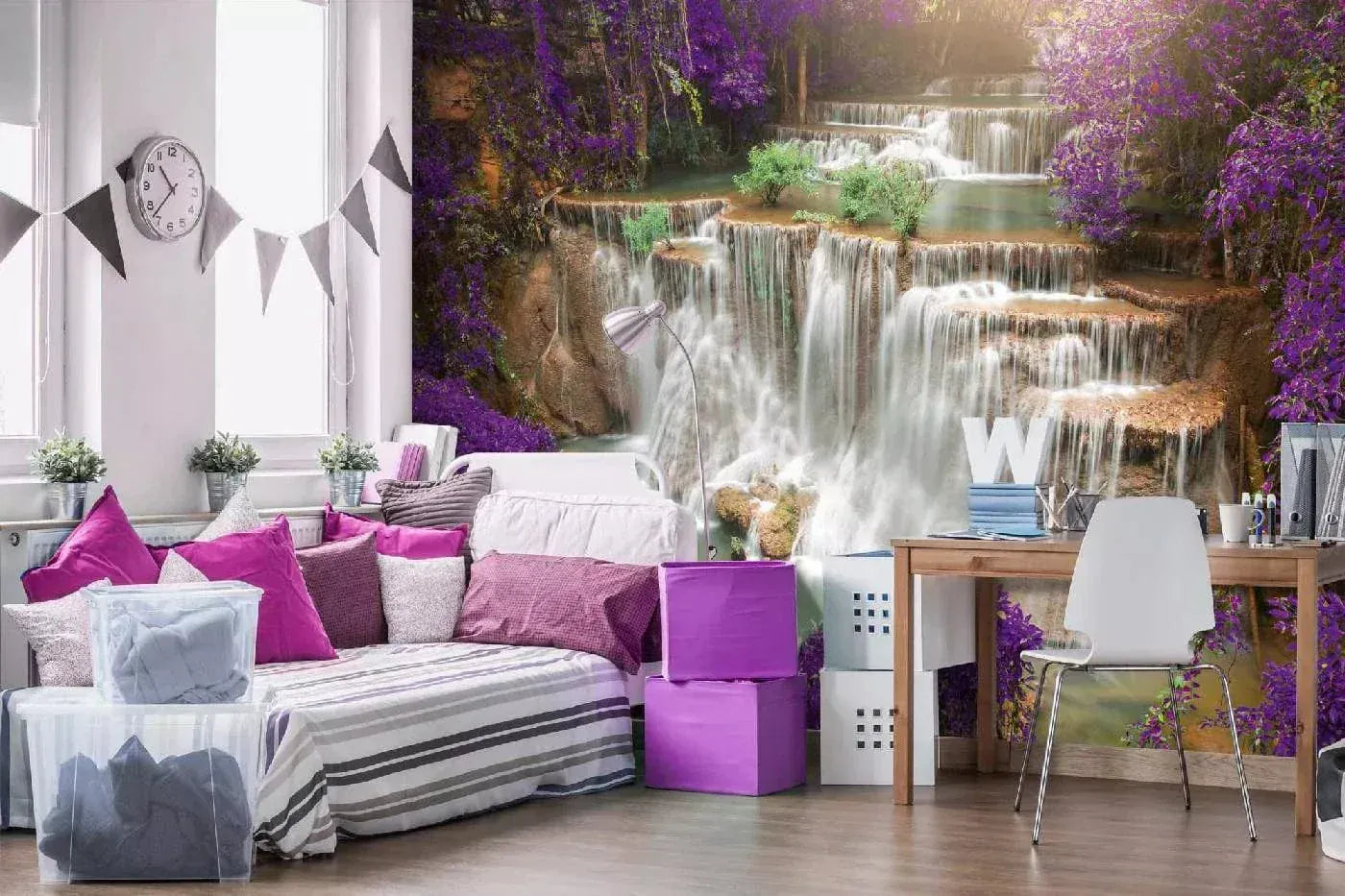 Fototapetes ar ūdenskritumu - Dziļā meža ūdenskritums, 375x250 cm D-ART