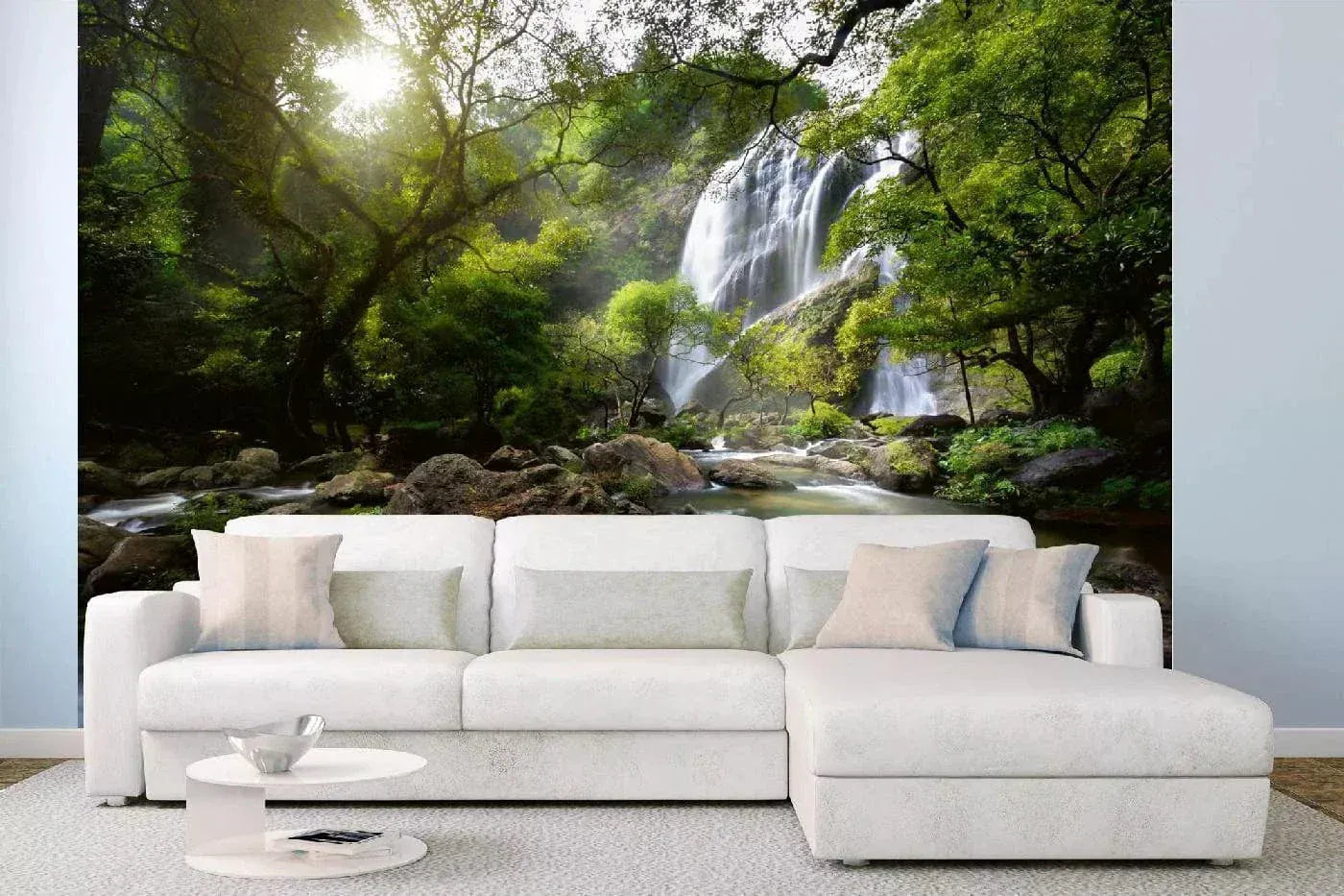 Fototapetes ar ūdenskritumu - Ūdenskritums mežā, N3190, 375x250 cm D-ART