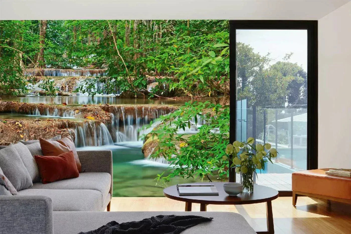 Fototapetes ar ūdenskritumu - Ūdenskritums Taizemes mežā, N3262, 375x250 cm D-ART