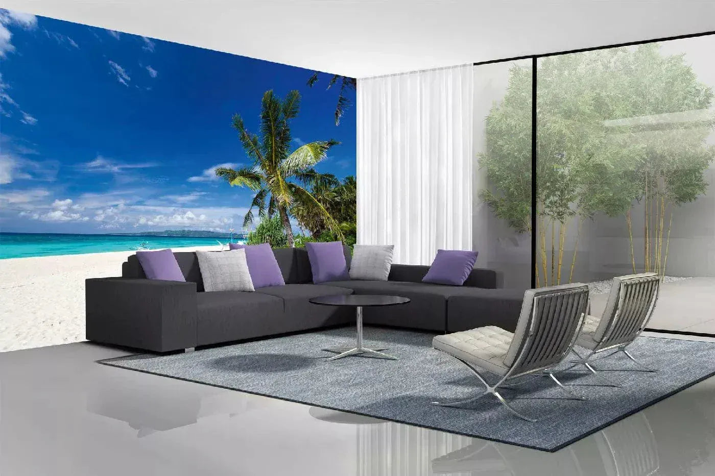 Fototapetes ar vasaras jūru - Puka Shell pludmale, N3229, 375x250 cm D-ART