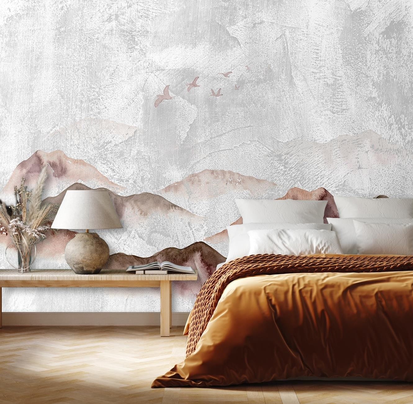 Fototapetes, Betons, Kalni, ainava, Putni, ainava Home Decor
