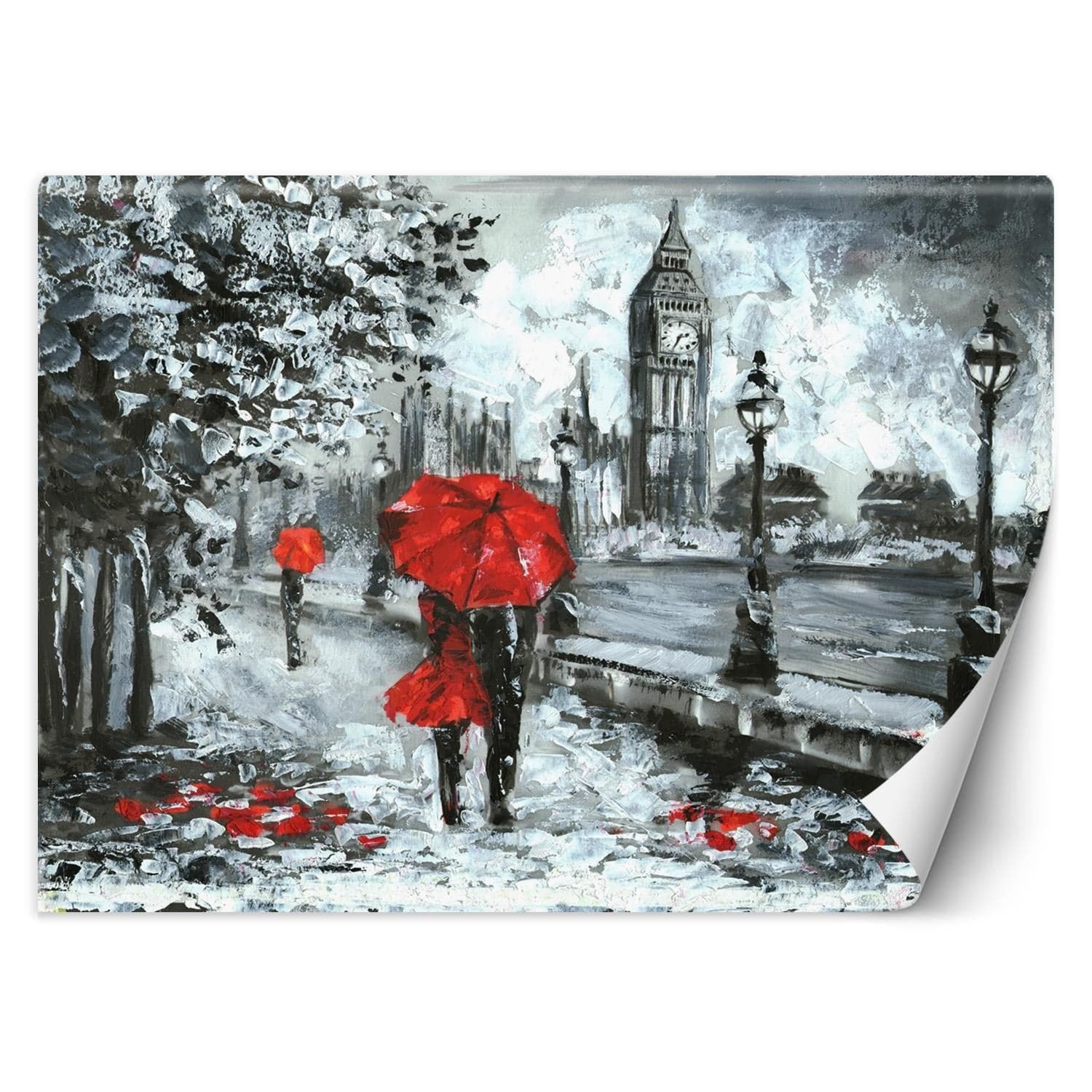 Fototapetes, Pastaiga Londonā, kā uzzīmētas Home Decor