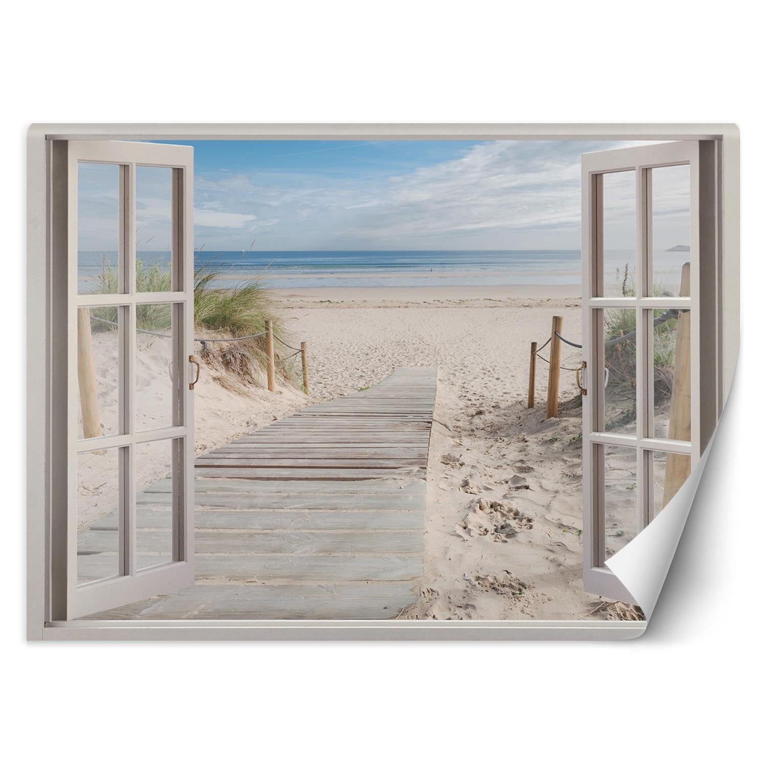 Fototapetes, Skats no loga pludmale jūra, daba Home Decor