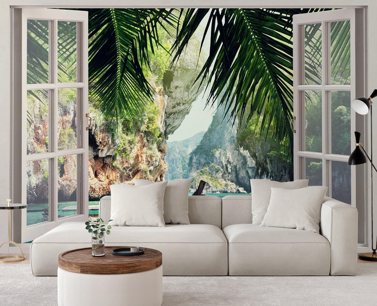 Fototapetes, Skats no loga Tropiskais Paradīzes līcis Home Decor