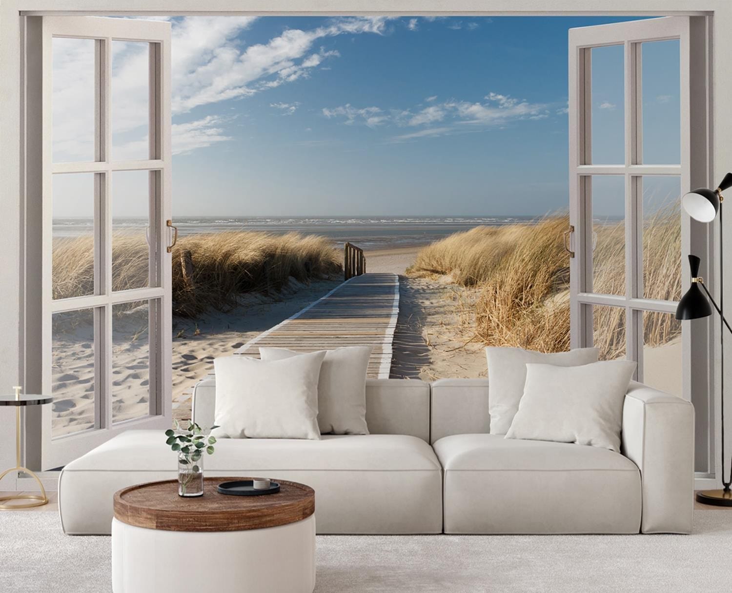 Fototapetes, Skats no loga uz pludmali Home Decor