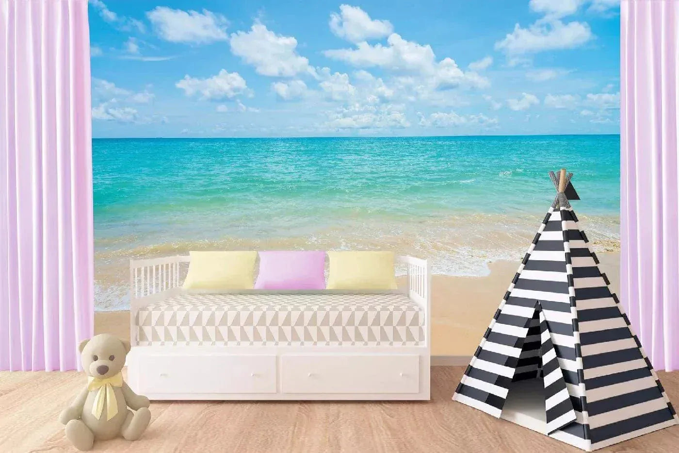 Fototapetes - Tropiskā pludmale un jūra, N3231, 375x250 cm D-ART