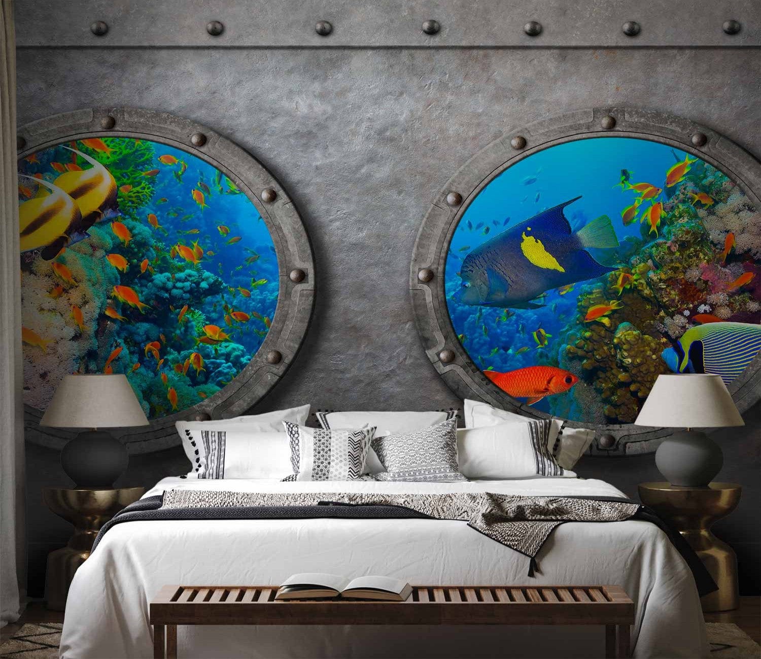 Fototapetes - zemūdens ainava ar zivīm uz koraļļu rifa, 60004 E-interjers.lv