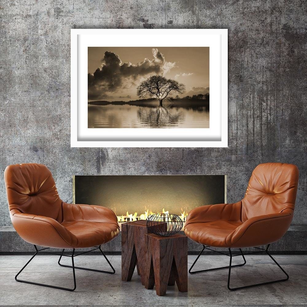 Glezna baltā rāmī - View Of The Tree At 1 Home Trends DECO