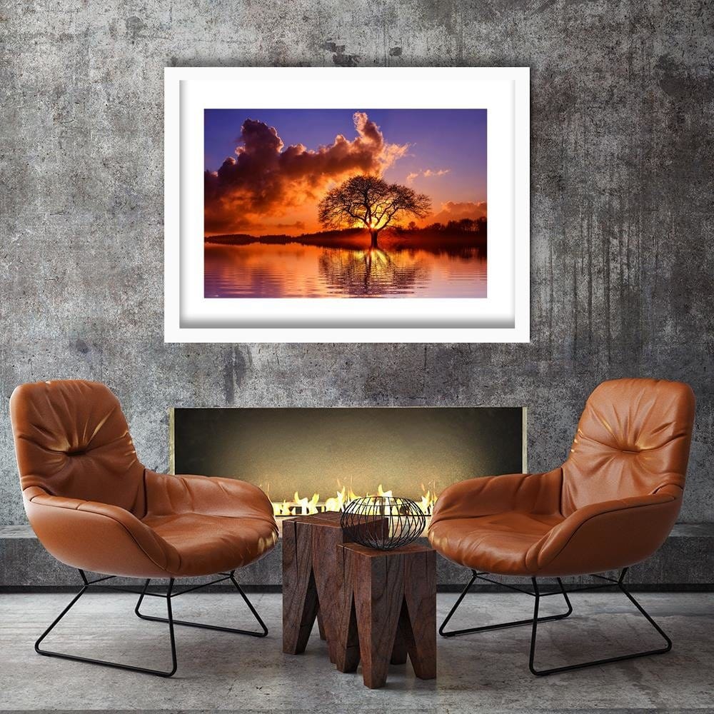 Glezna baltā rāmī - View Of The Tree At 4 Home Trends DECO