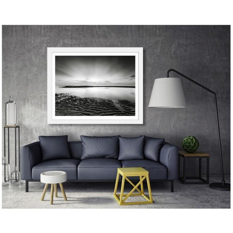 Glezna baltā rāmī - Wavy sea shore Home Trends DECO