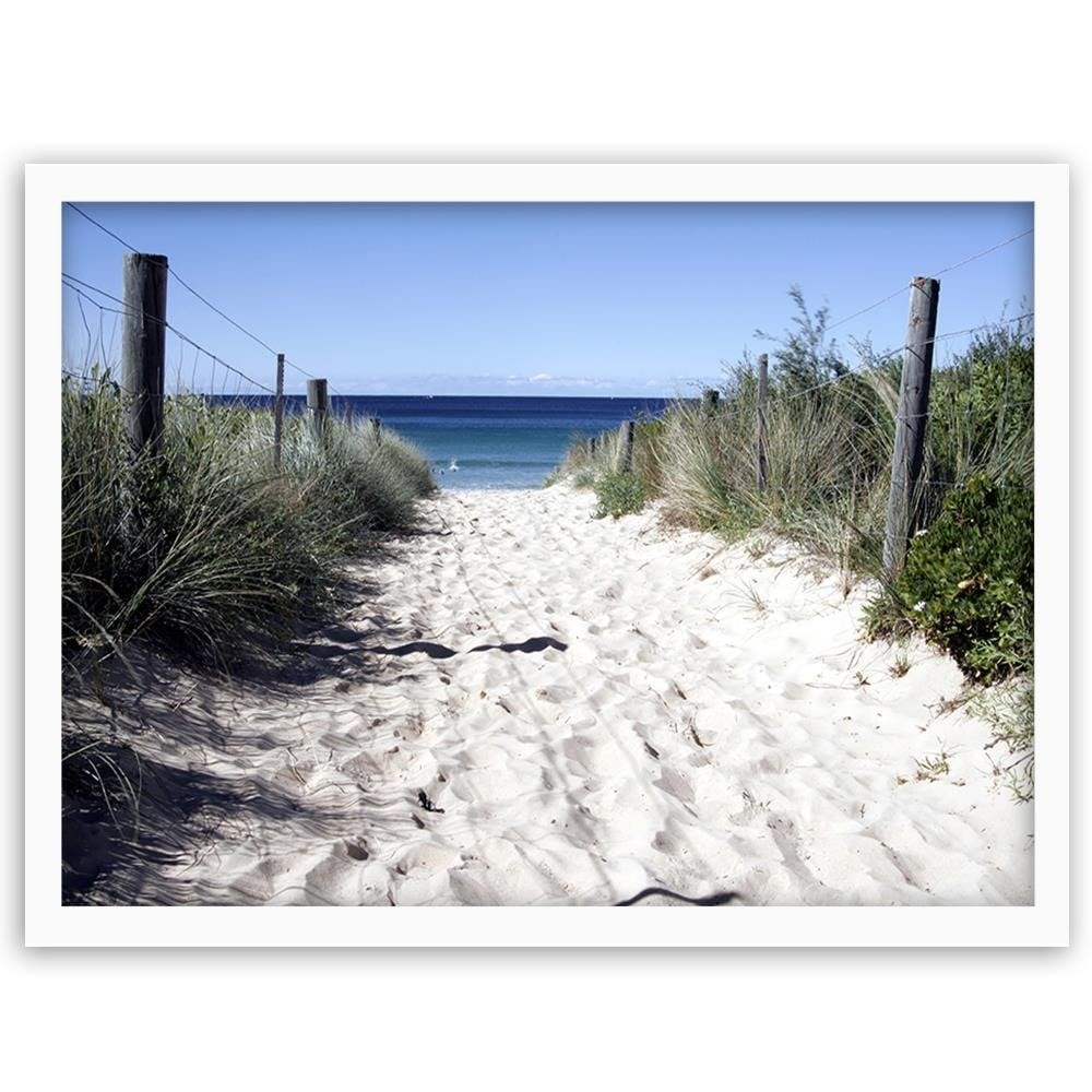 Glezna baltā rāmī - Way To The Beach Home Trends DECO
