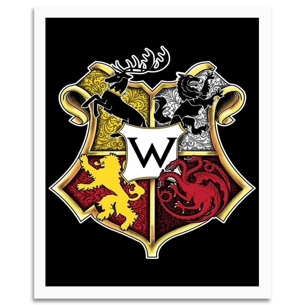 Glezna baltā rāmī - Westeros School Home Trends DECO