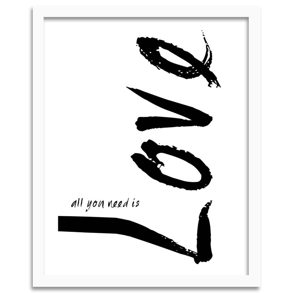 Glezna baltā rāmī - White Love Home Trends DECO