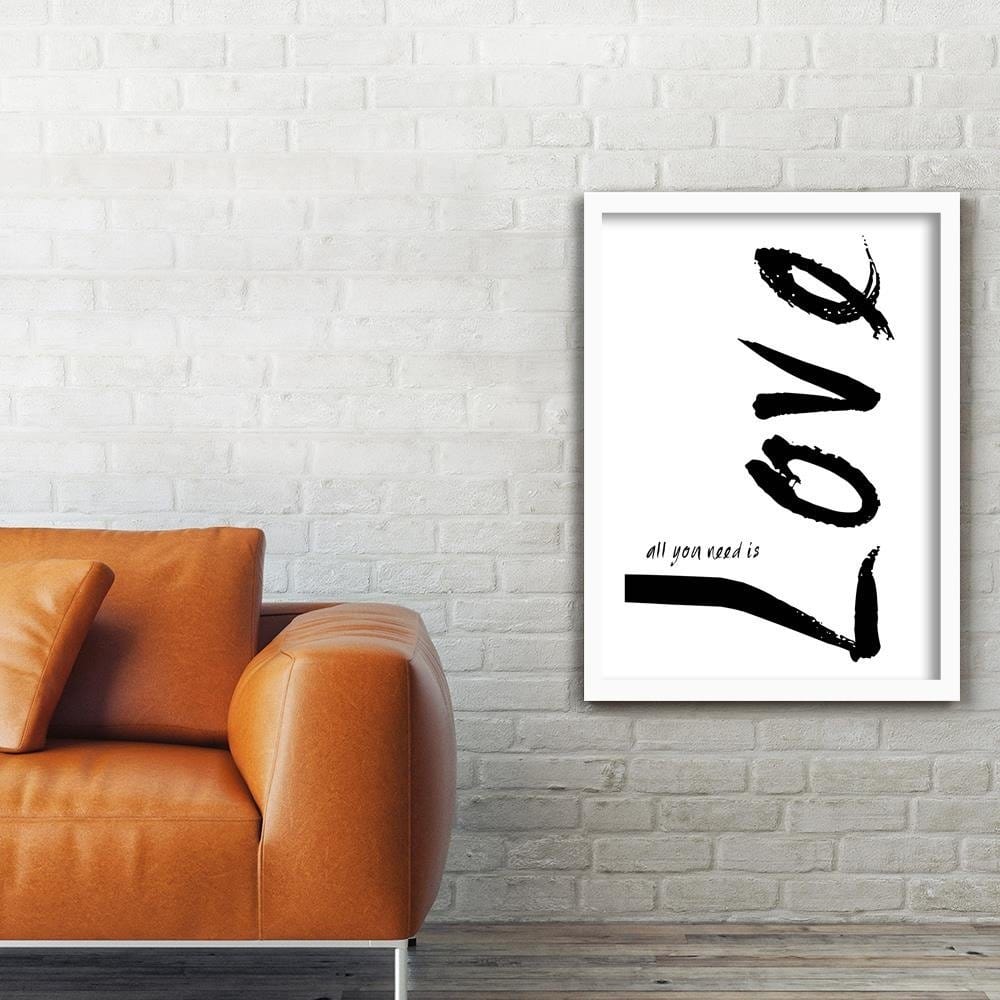 Glezna baltā rāmī - White Love Home Trends DECO