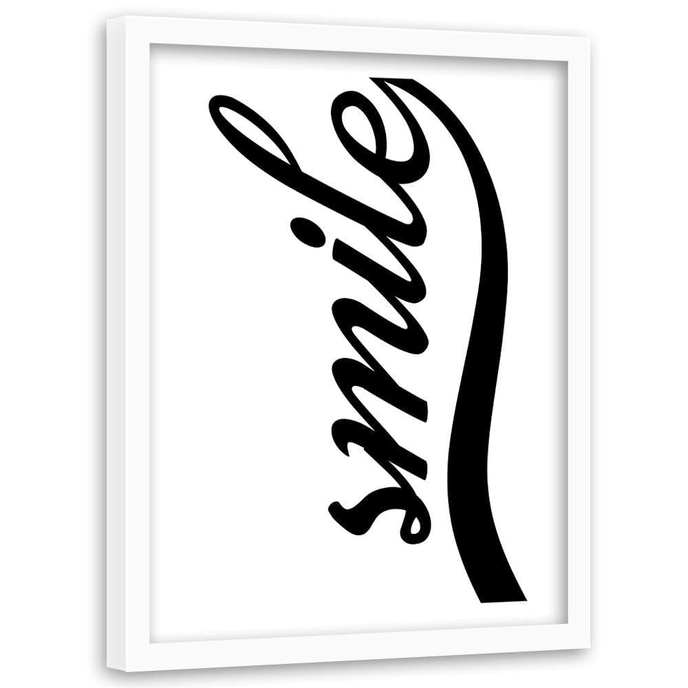 Glezna baltā rāmī - White Smile Home Trends DECO