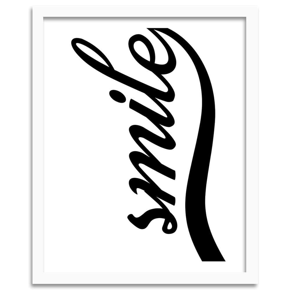 Glezna baltā rāmī - White Smile Home Trends DECO