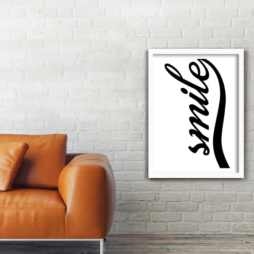 Glezna baltā rāmī - White Smile Home Trends DECO