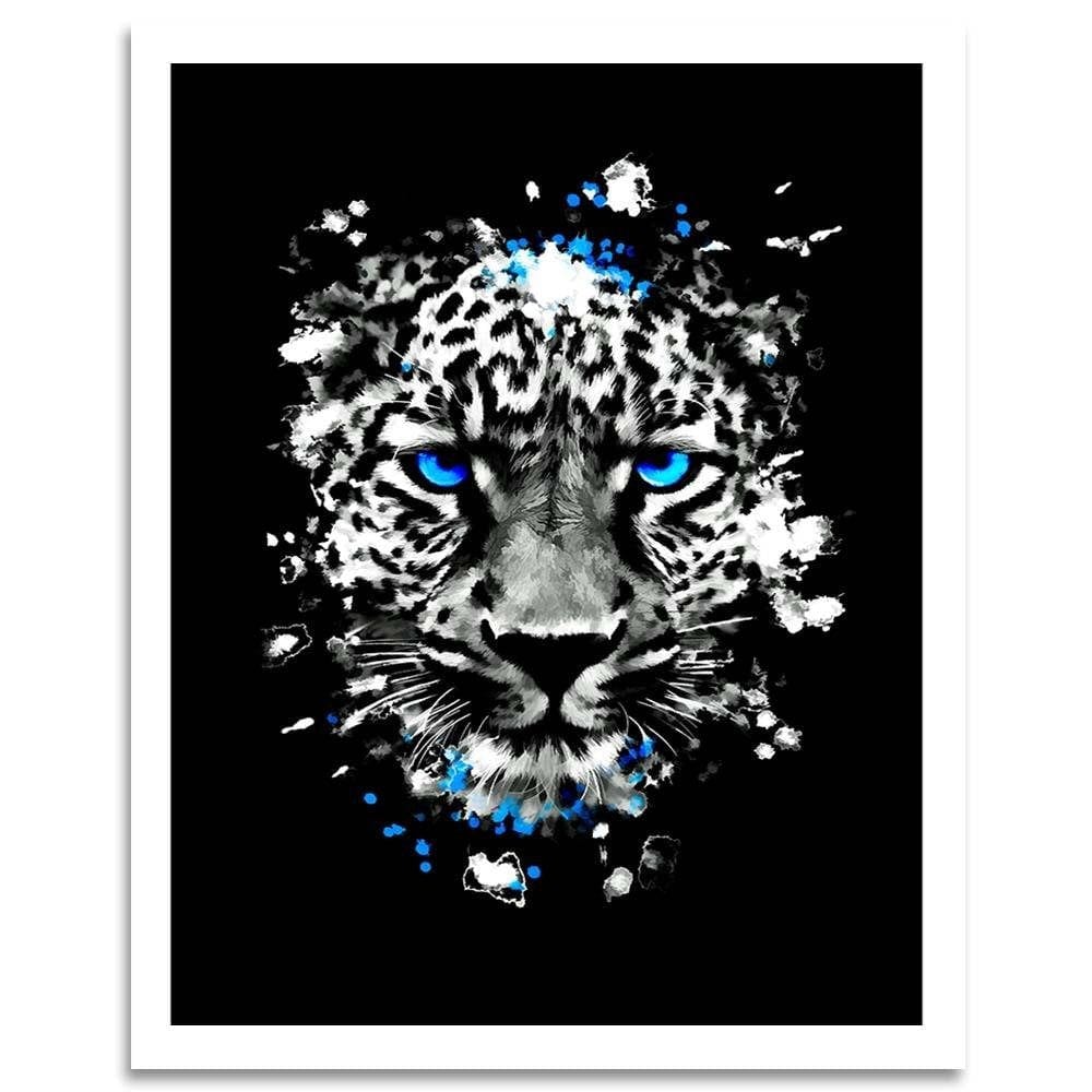 Glezna baltā rāmī - Wild Leopard Home Trends DECO