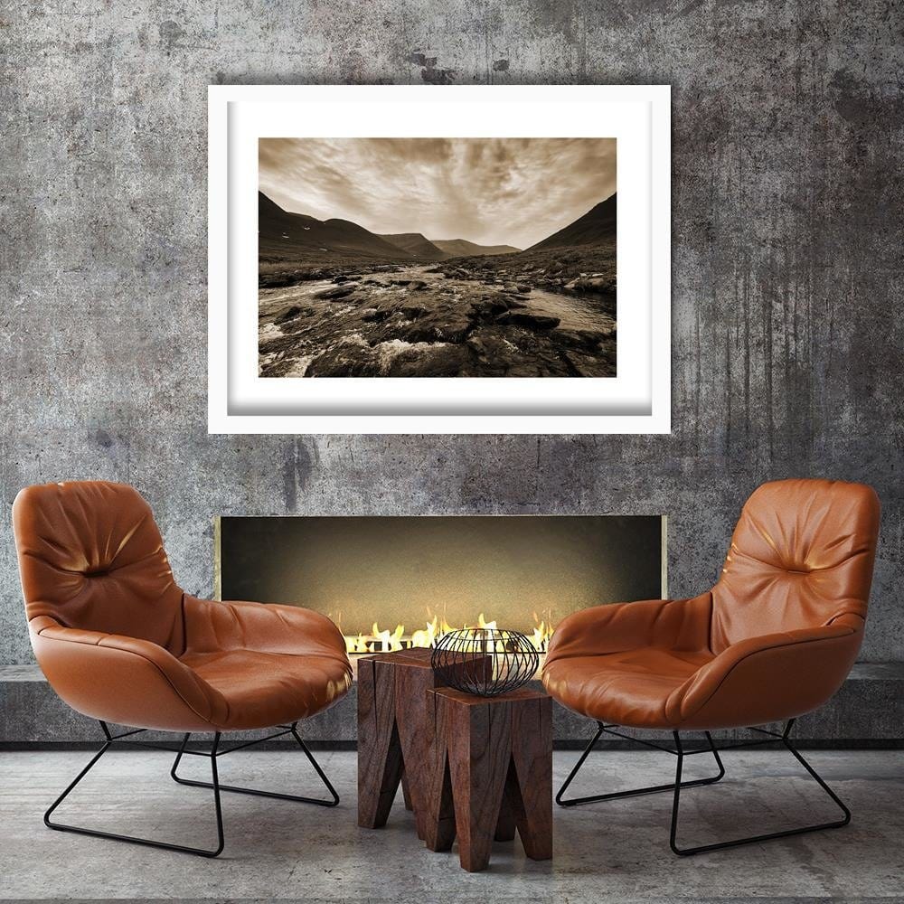 Glezna baltā rāmī - Wild River 1 Home Trends DECO