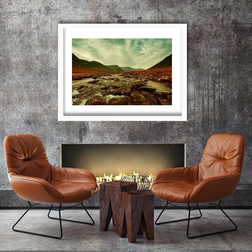 Glezna baltā rāmī - Wild River 3 Home Trends DECO