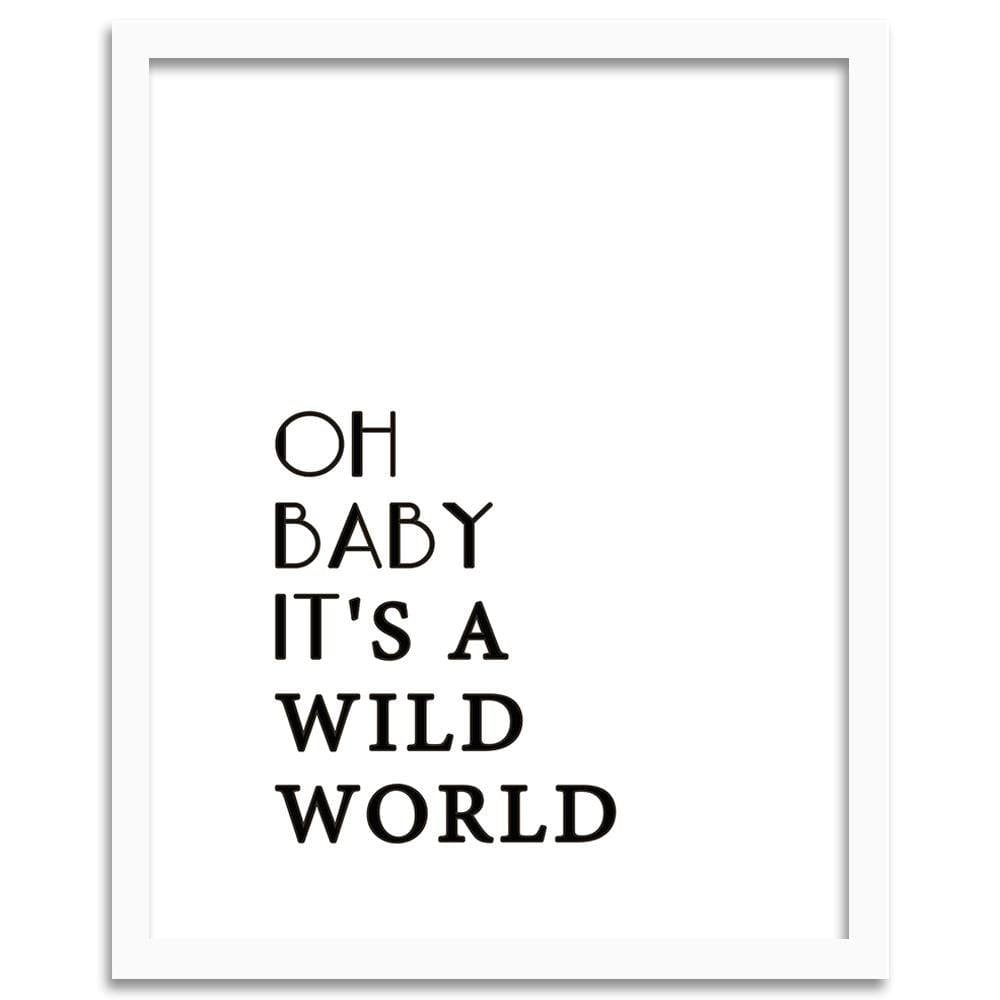 Glezna baltā rāmī - Wild World Home Trends DECO